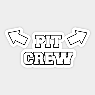 Pit Crew Armpits White Sticker